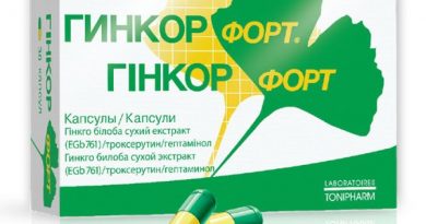 Лікарський препарат Гінкор