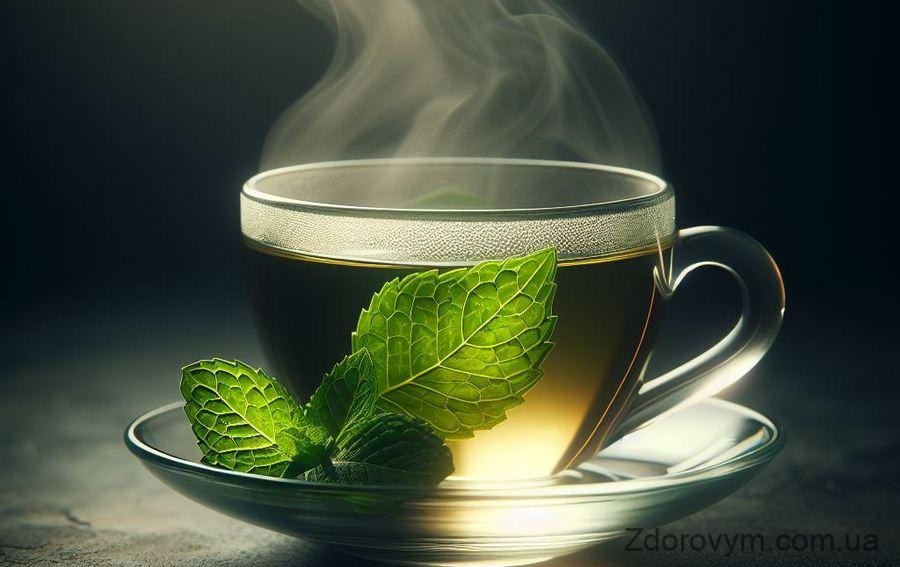 Зелений чай з м'ятою